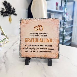 Kocka kőlap házassági évfordulóra
