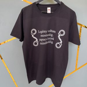 Férfi póló legénybúcsúra, fekete-fehér 1.0