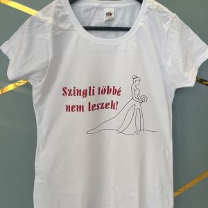 Női póló lánybúcsúra, fekete-fehér 3.0