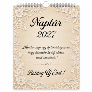 Naptár 2027 A3- Letisztult tematika