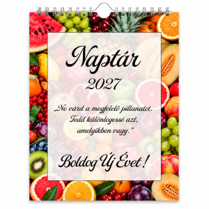 Naptár 2027 A4- Gyümölcs tematika